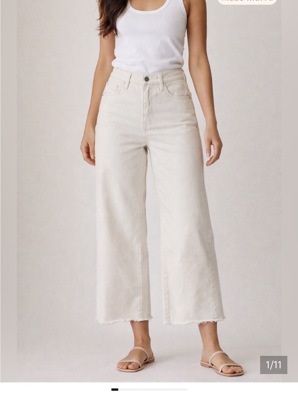 AG cloud soft Saige high rise wide leg crop jeans.
